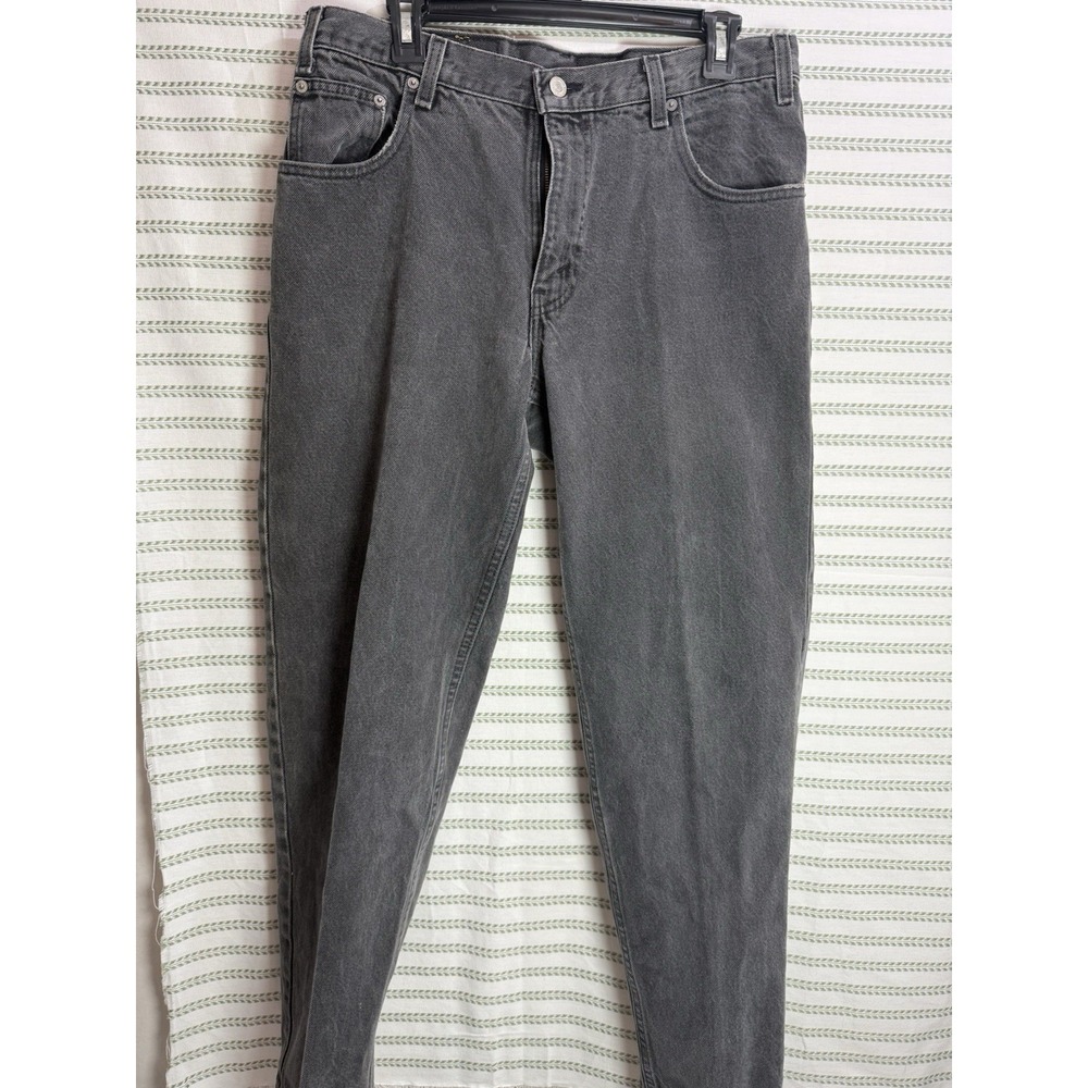 1990's vintage Nuovo Jeanswear Men's Gray Charcoal Wash Denim Straight Mid Rise